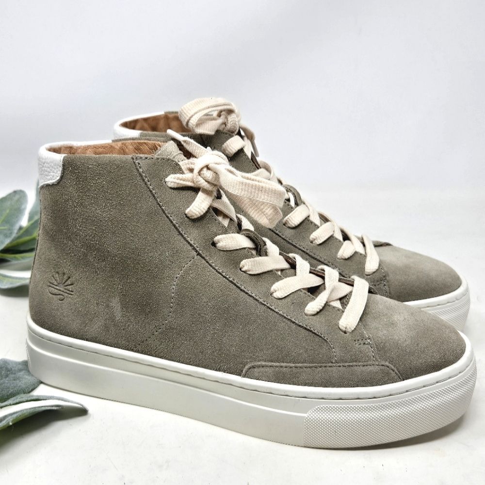 Soludos‎ Womens Suede High Top Sneakers Olive Green Size 8.5 US 39 EU